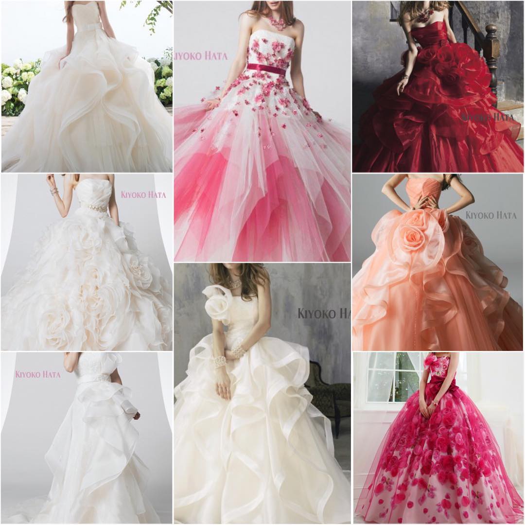 こんばんは！今回は#ウエディングドレス特集#カラードレス特集 です（＾_＾）！！.今回は人気のデザイナー#キヨコハタ さんのドレスを集めました.「360℃恋するドレス」をコンセプトに作られているキヨコハタさんのドレスは、トレンドをおさえつつ花嫁様の魅力を最大限引き出す、とても可愛いドレスばかりですファンも多いブランドなだけに、当店でも人気が高いです️.こちら以外にもお取り扱いが御座いますので、詳しくは店舗までご連絡くださいませ(*^^*).#ウエディングドレス#ウエディングドレス試着 #ウエディングドレスレンタル#カラードレス#カラードレス試着#カラードレスレンタル#キヨコハタ#kiyokohata #ブライダルヒロ#bridalhiro #プレ花嫁#全国のプレ花嫁さんと繋がりたい#結婚式#披露宴#ブライダル#2018春婚 #2018夏婚 #2018秋婚 #2018冬婚#ウエディングドレス迷子#カラードレス迷子
